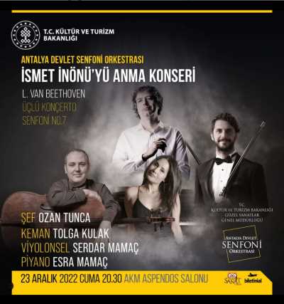 Antalya Devlet Senfoni Orkestrası İsmet İnönü'yü Anma Konseri